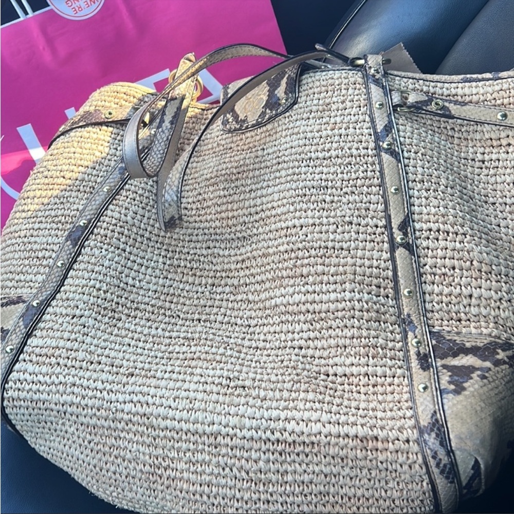 Coach Hampton Large tote straw bag